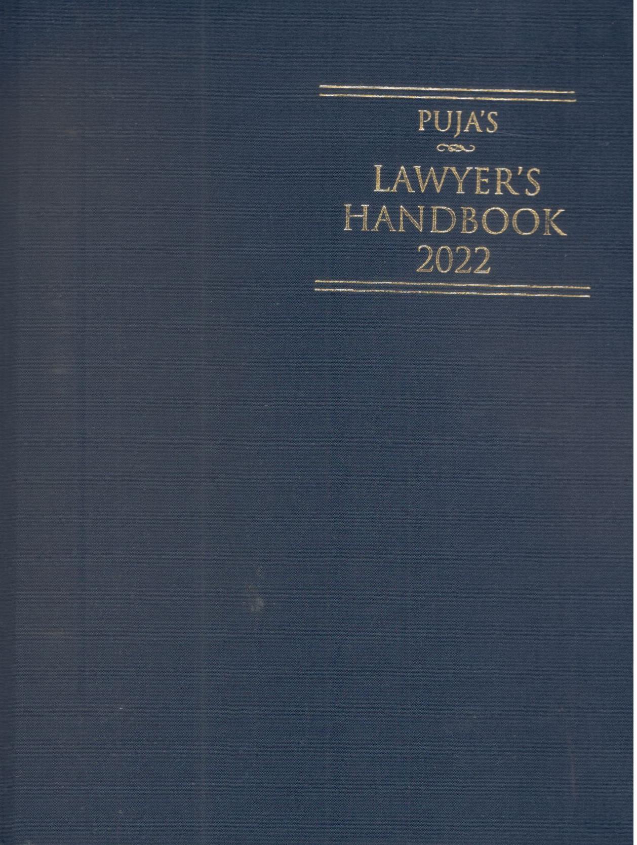  Buy Puja’s Lawyer’s Handbook 2022 - Blue Small Size Regular Hardbound